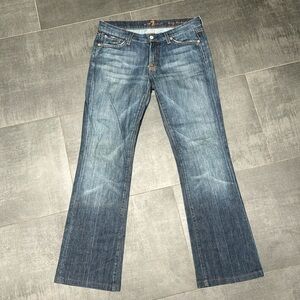 7 For All Mankind Blue Boot Cut Jeans